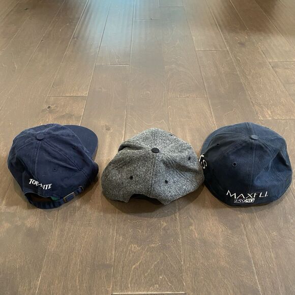 Lot Of 3 Vtg Golf Hats 90s Top Flite KJUS Maxfli 5950 New Era Headmaster Wool - Picture 13 of 16